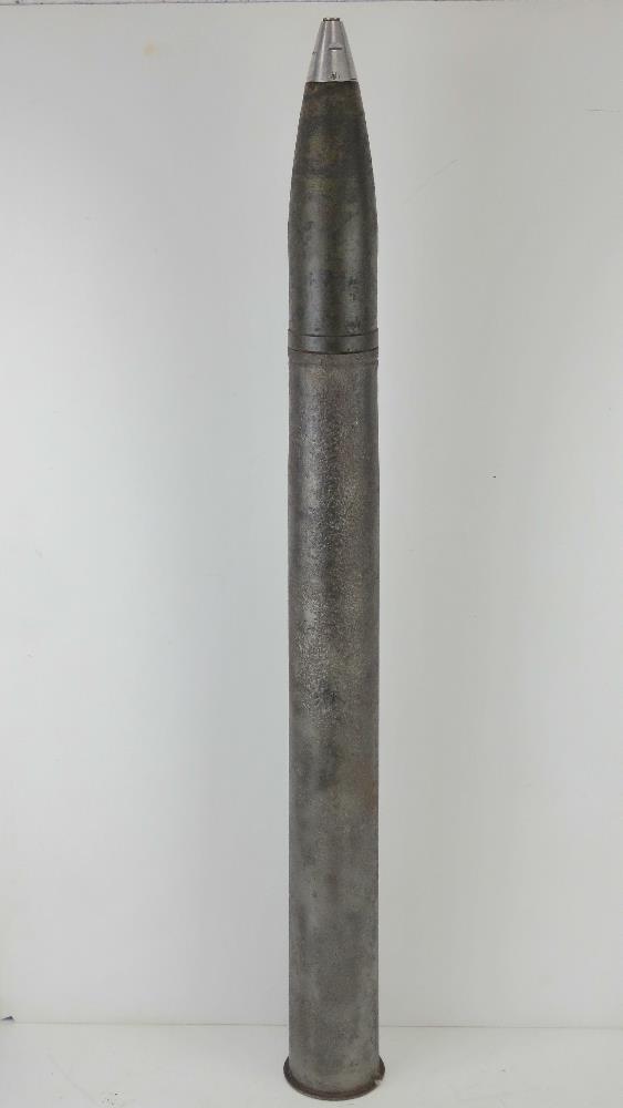 An inert WWII German 7.62 Pak36R shell with projectile.