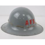 A ladies AFS helmet in grey paint with liner.
