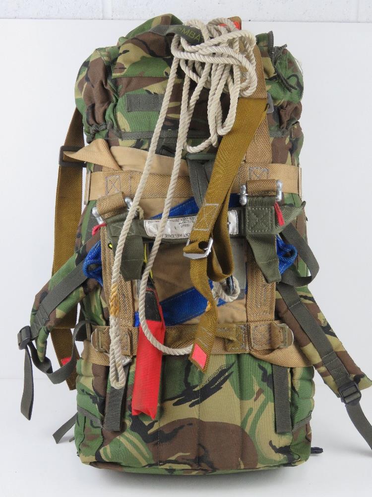 A British Military parachute in a DPM bergan, Irvin type parachute. - Image 2 of 5