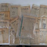 A quantity of SEAC newspaper articles (a services newspaper of South East Asia Command), c1944-1945.