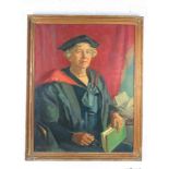 GHB (George) Holland (1901-1987), oil on canvas, a half length portrait of Joan Wake,