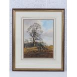 Edward Stamp, watercolour, entitled 'A Mole Plough at Segenhoe, Bedfordshire',