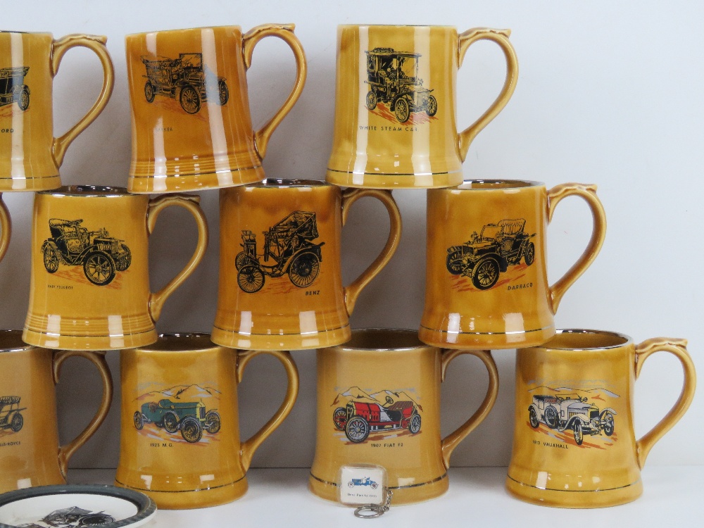 Twelve assorted Wade vintage car flagons, together with a Wade saucer dish. - Image 3 of 6