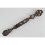 A delightful hand carved Welsh Love Spoon having four hearts carved in the form of a Celtic/Irish