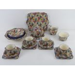 A Royal Winton Grimwades 'Marguerite' tea service for four inc cups and saucers,