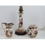A quantity of assorted Mason's Ironstone Mandalay pattern ceramics including two ginger jars with