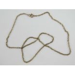 A 9ct gold double link chain necklace, hallmarked 375, 41cm in length, 1.4g.