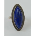 A lapis lazuli cocktail ring,