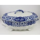 A large blue and white Royal Doulton lidded tureen.