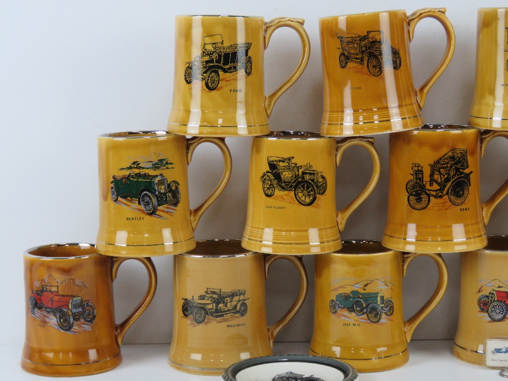 Twelve assorted Wade vintage car flagons, together with a Wade saucer dish. - Image 2 of 6