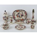 A quantity of assorted Mason's Ironstone Mandalay pattern ceramics including two ginger jars with