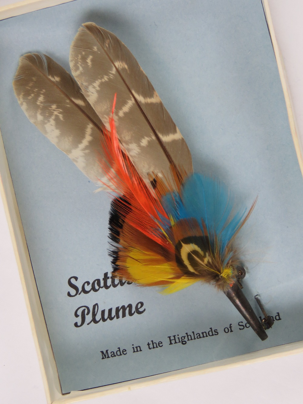 Two Scottish plume brooches one upon original card approx 11cm in length. - Image 3 of 3