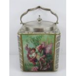 A large reproduction 'Carltons Fantasia' square shaped wafer / biscuit barrel,