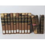 Books; Taylor's Works 'the whole works by the Right Rev Jeremy Taylor' in ten assorted volumes.