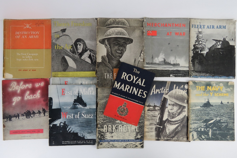 A quantity of WWII themed books inc; 'T