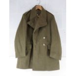 A post war British REME Great Coat, labe