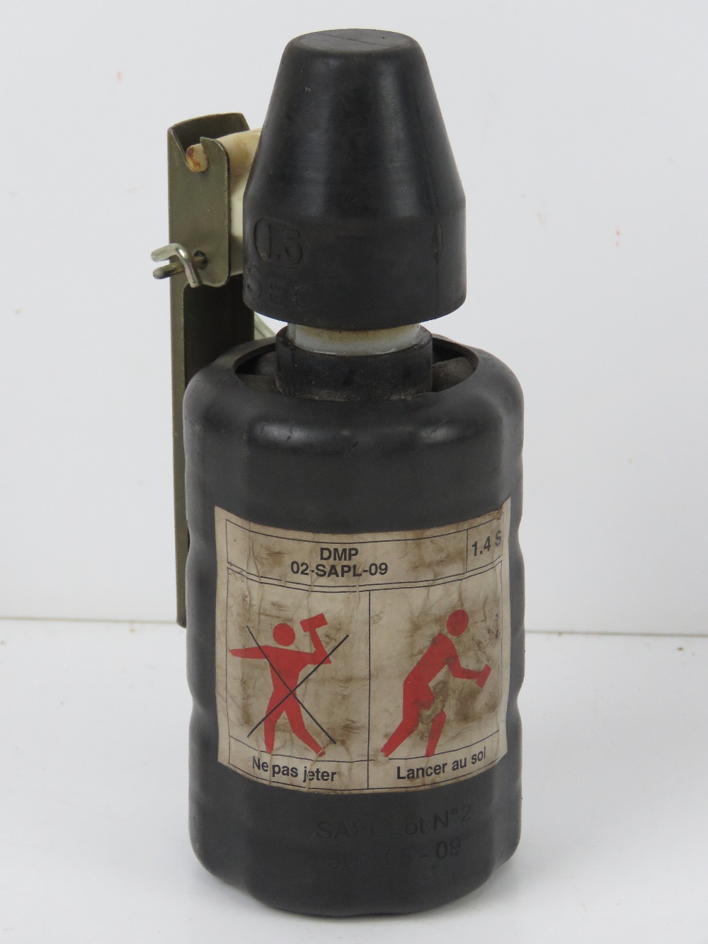 An inert French Anti Riot grenade.