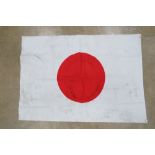 A WWII Japanese cotton flag, approx 101