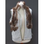 A ladies poly cotton gilet having rabbit