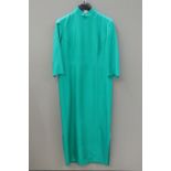 A green 3/4 length tunic dress, no label