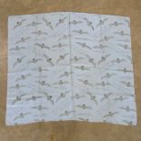A rare WWII themed Jacqmar scarf 'Happy Landings' with Winston Churchill quotes and RAF wings