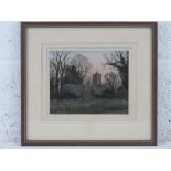 David Barthorpe, watercolour study entitled 'Evening (at) Upton Church, Northampton' (St