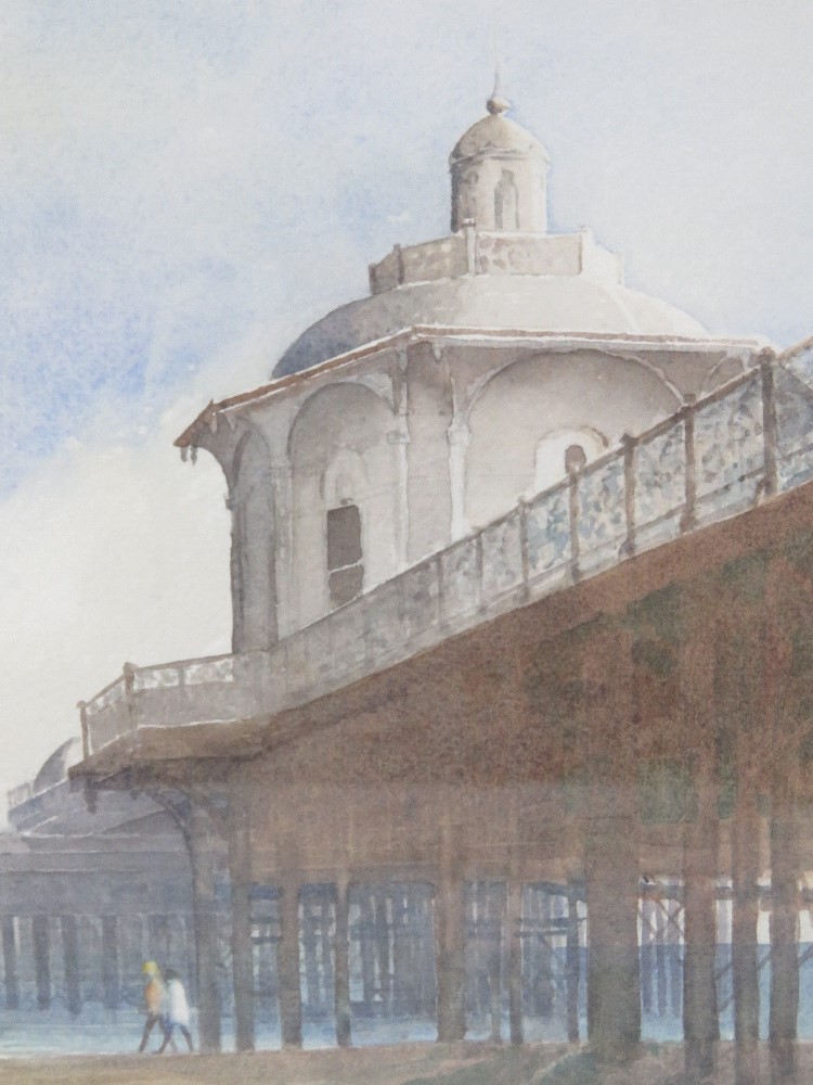 Oscar Almeida, watercolour entitled 'Dream of Brighton' c1985, depicting the underside of Brighton - Image 5 of 7