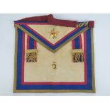 The Royal Antediluvian Order of Buffaloes (RAOB); an apron having blue and burgandy trim and WP