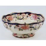 A Mason's Ironstone Mandalay pattern footed fruit bowl, 26.5cm dia.