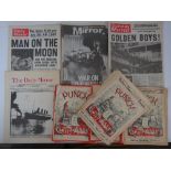 A quantity of Punch magazines mostly dated 1949 or 1952, twenty-one items. Together with