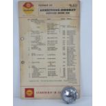 A Shell Lubrication Armstrong-Siddeley Sapphire Model 2.4 lubrication chart, together with an