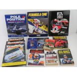 A quantity of assorted F1 and other racing car themed books including; 'Murray Walker Grand Prix
