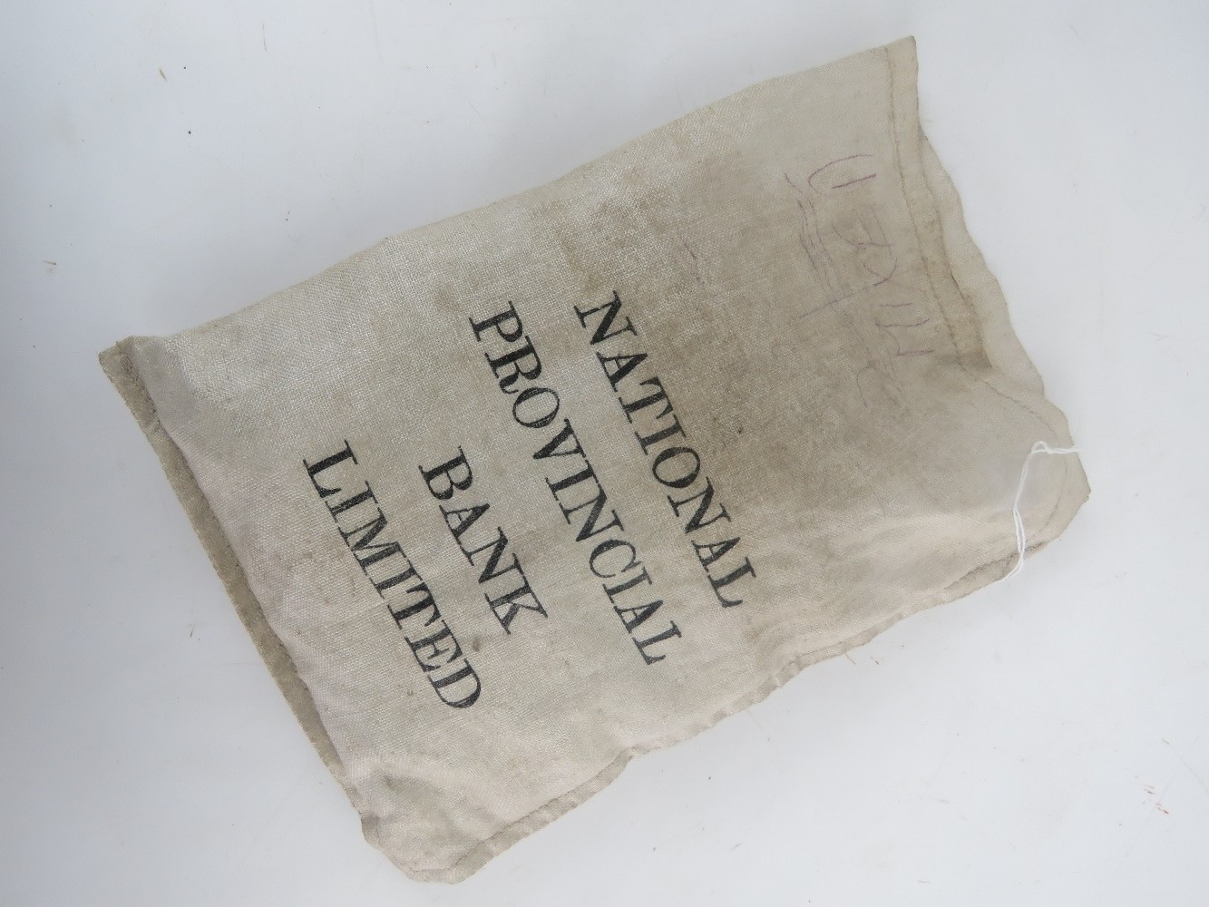 A National Provincial Bank Ltd cloth cash bag containing a quantity of pre-decimalisation coin - Image 2 of 2