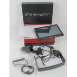 An Aonerex T600 GPS Navigation System, 8gb, 7'' screen, designed for truck/lorry use, in box with