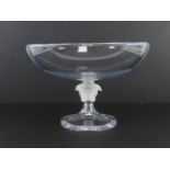 A large and impressive Versace Medusa Lumiere tazza, the clear glass bowl raised upon a spreading
