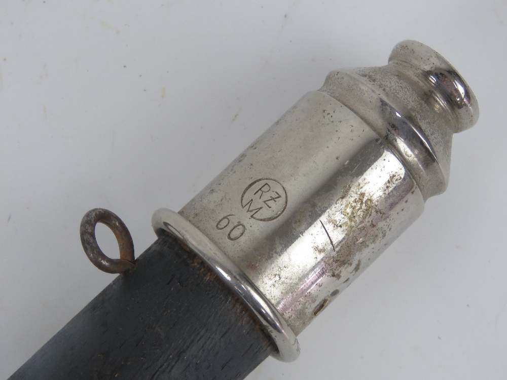A WWII German flagg/staff pole, RZM 60 makers mark upon. - Image 2 of 3