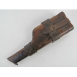 A rare original Broom handle C96 shoulder stock and leather holster,