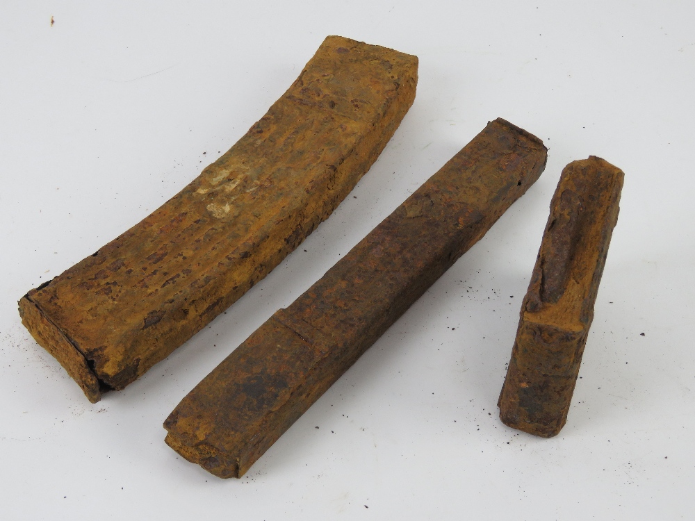 Three WWII German Battlefield Relic magazines; MP44, G43 and a MP38/40, - Image 2 of 2