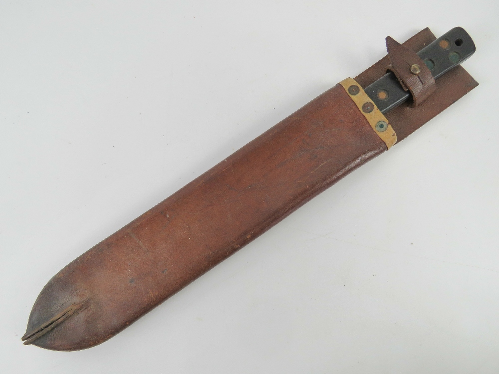 A WWII British machete with scabbard, marked J.J. - Image 2 of 6