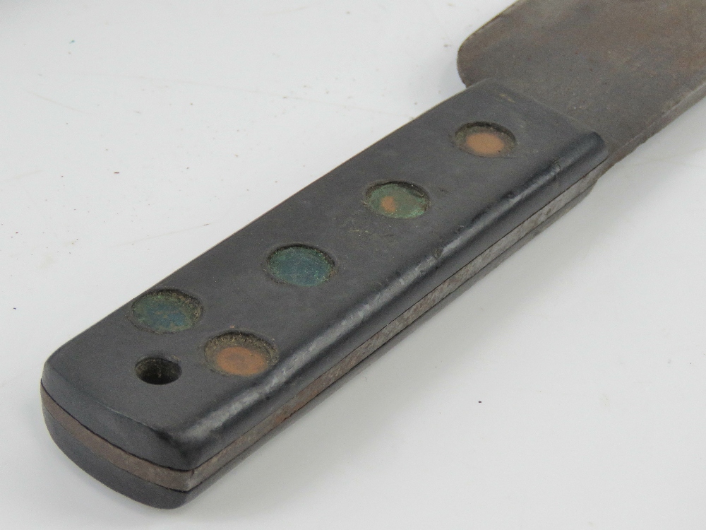 A WWII British machete with scabbard, marked J.J. - Image 5 of 6