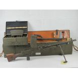 A deactivated Italian Breda Bren .30-06 Calibre Light Machine Gun.