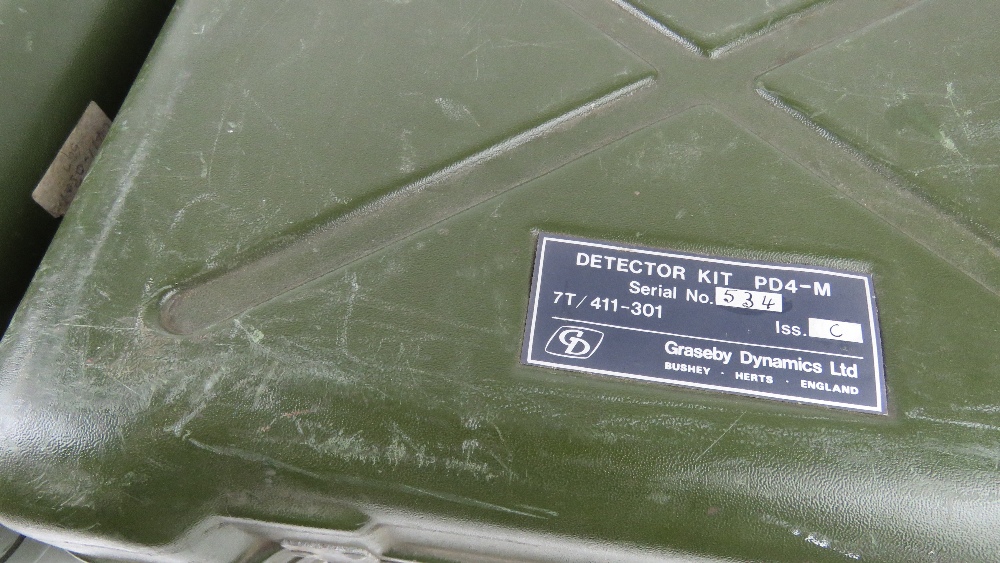 Two British Military PD4-M detector kits in transit cases with accessories. - Image 3 of 5