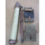 A 4.5" Naval shell transit tube with inert L17A1 Bar Mine, and two RPG bags.