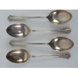 A set of four HM silver serving spoons by William Hutton & Sons Ltd, hallmarked for Sheffield 1935,