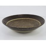 A large Denby style stoneware fruit bowl, 36cm dia.