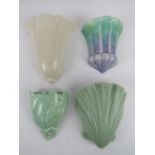 A quantity of assorted ceramic wall pockets; Dartmouth floral pocket,