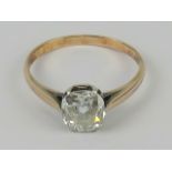 A superb 1.55ct solitaire cushion cut natural diamond ring having AnchorCert certificate (1.