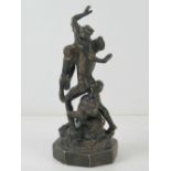 A bronze scuplture 'The Abduction of a Sabine woman' after Giamboloena,