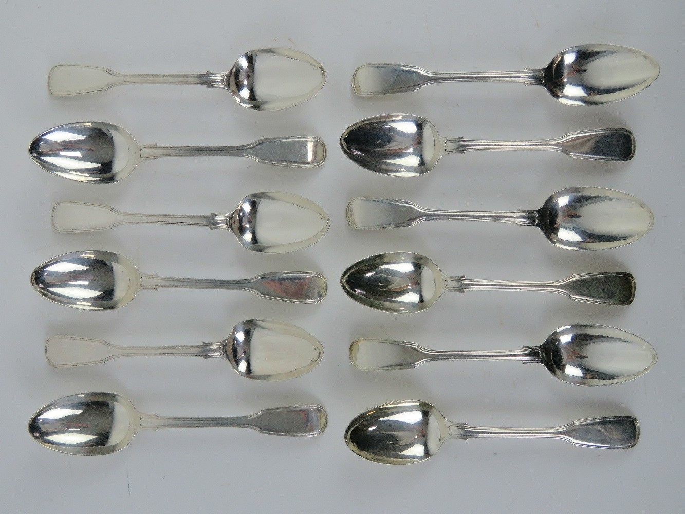 A set of twelve Victorian HM silver dessert spoons, hallmarked London 1839,