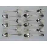 A set of twelve Victorian HM silver dessert spoons, hallmarked London 1839,